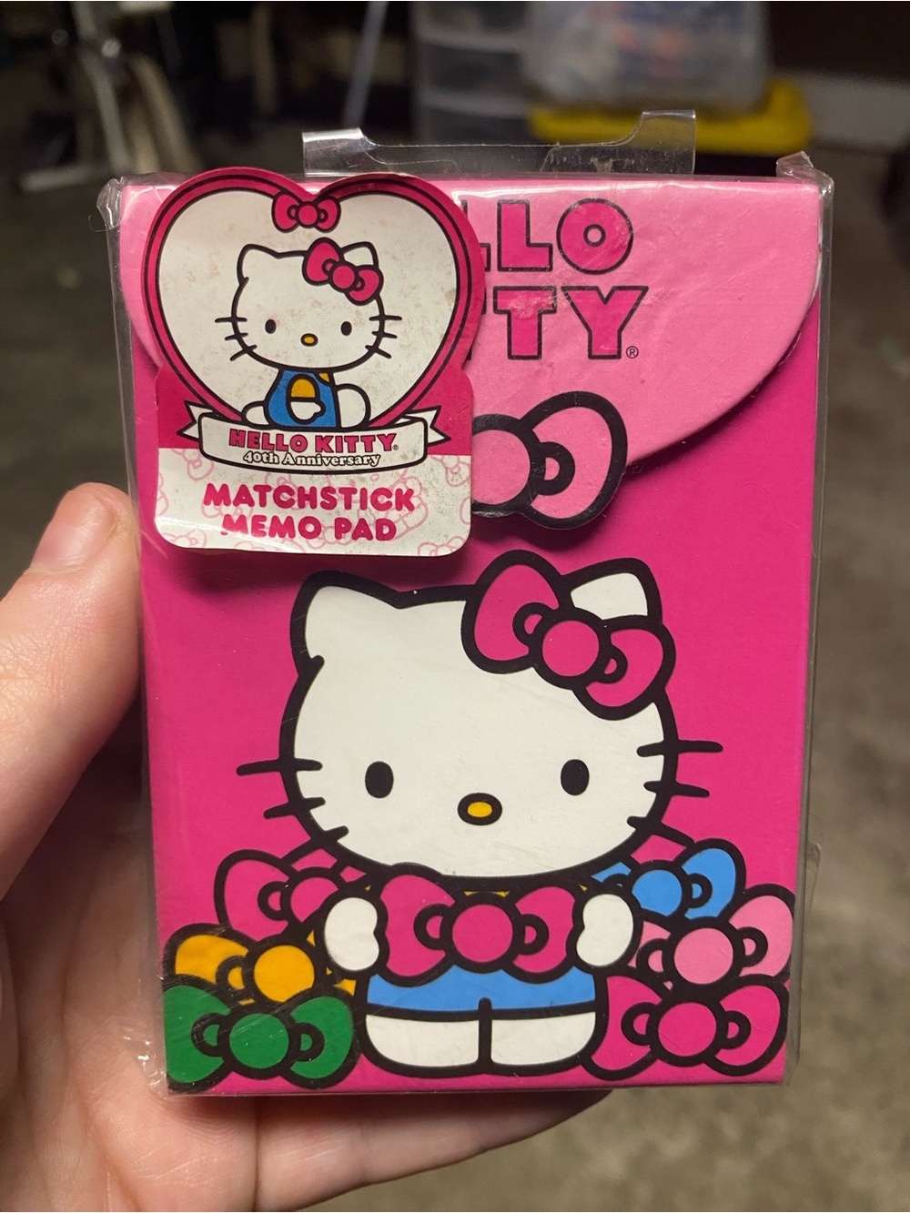 Hello Kitty Pink Bow Matchstick Memo Pad